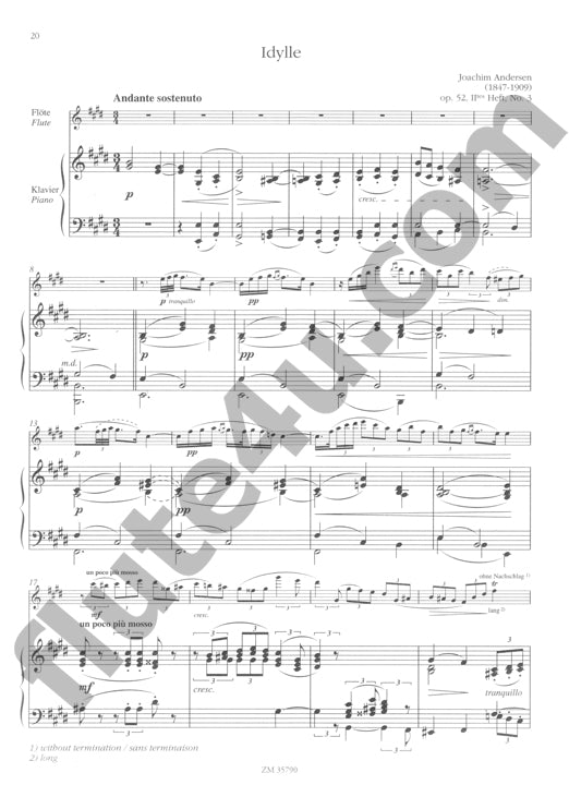 Andersen, J :: Salonstucke op. 52 [Salon Pieces op. 52]