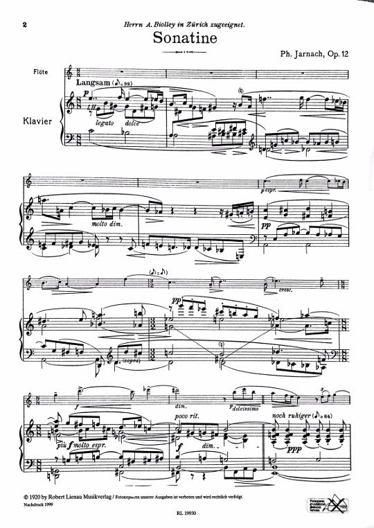 Jarnach, P :: Sonatine op. 12