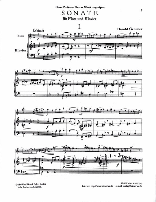 Genzmer, H :: Sonate [Sonata]