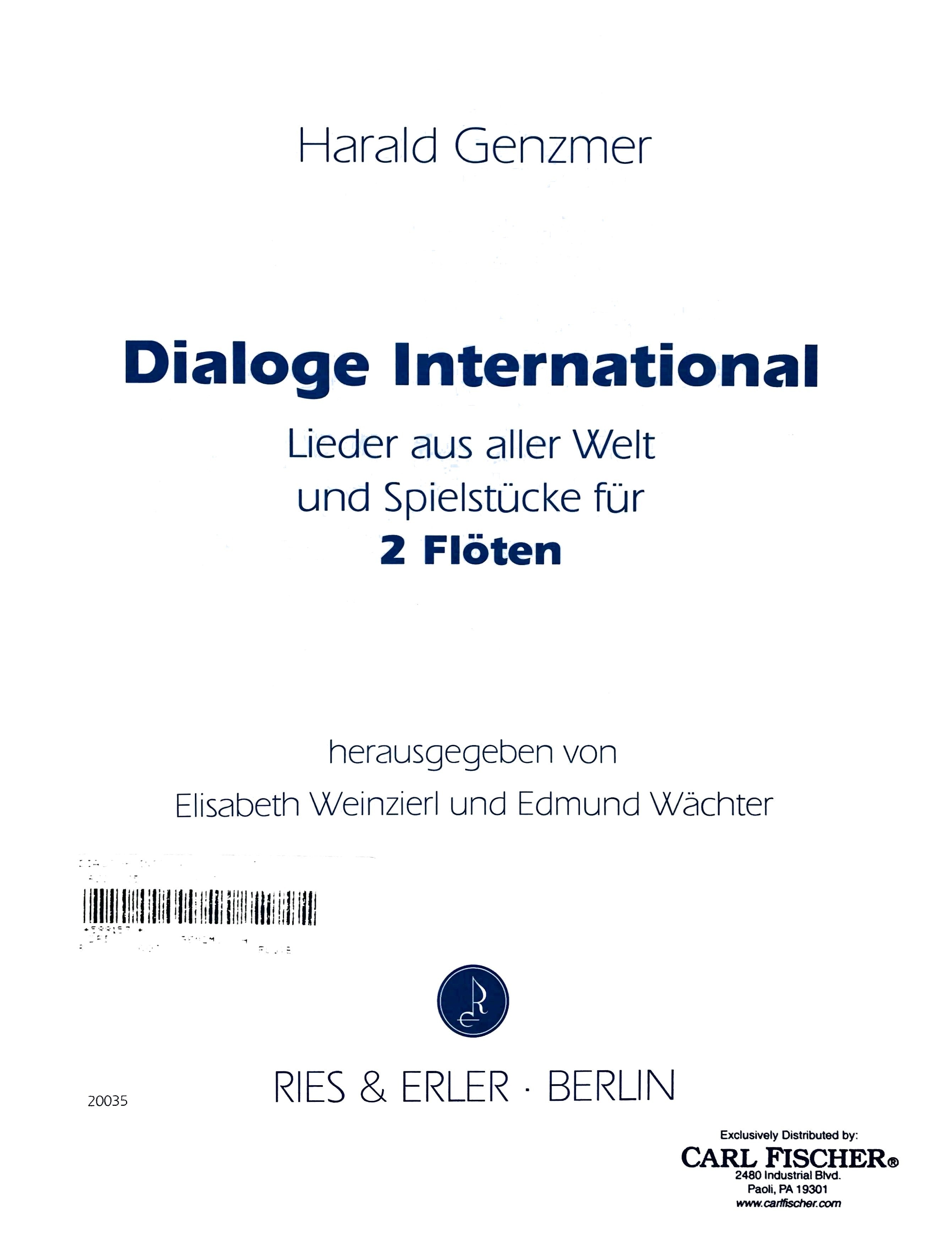 Genzmer, H :: Dialoge International [International Dialogues]