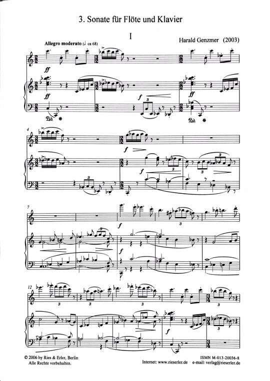 Genzmer, H :: 3. Sonate [3rd Sonata]