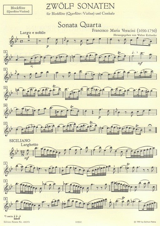 Veracini, FM :: 12 Sonaten II [12 Sonatas Op. 1 Vol. 2]