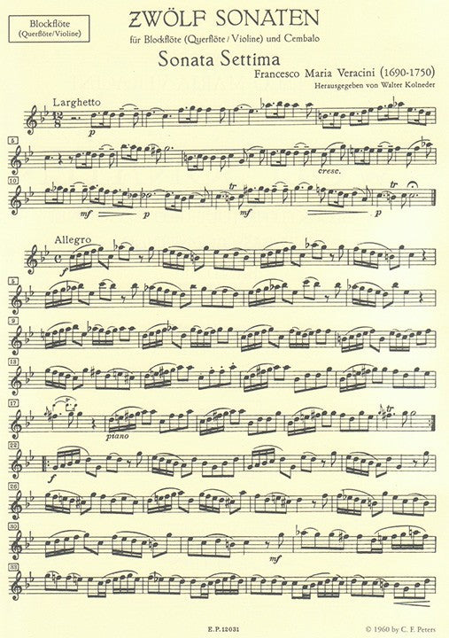 Veracini, FM :: 12 Sonaten III [12 Sonatas Op. 1 Vol. 3]