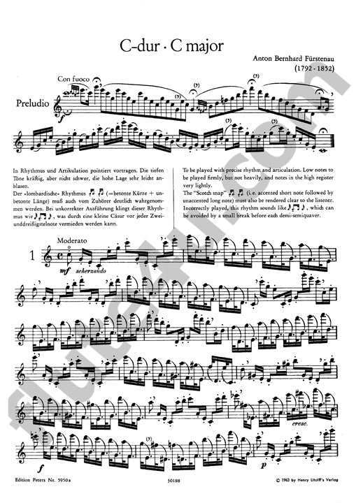 Furstenau, A :: 26 Ubungen op. 107 Volume I [26 Exercises op. 107 Volume I]