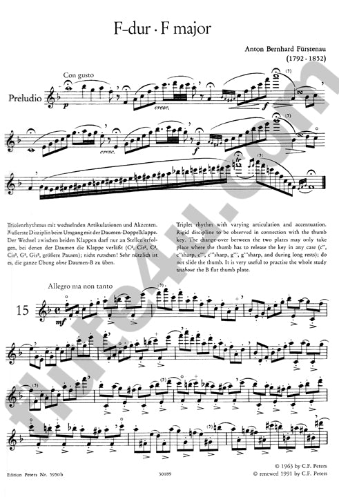 Furstenau, A :: 26 Ubungen op. 107 Volume II [26 Exercises op. 107 Volume II]