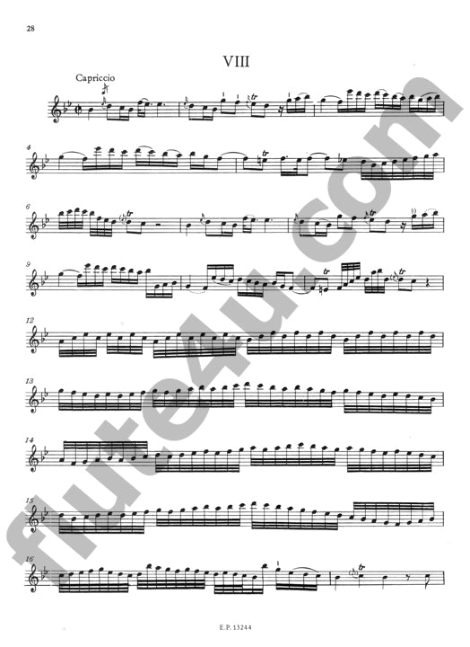 Quantz, JJ :: Capricen, Fantasien und Stucke QV 3:1 [Caprices, Fantasies and Pieces QV 3:1]