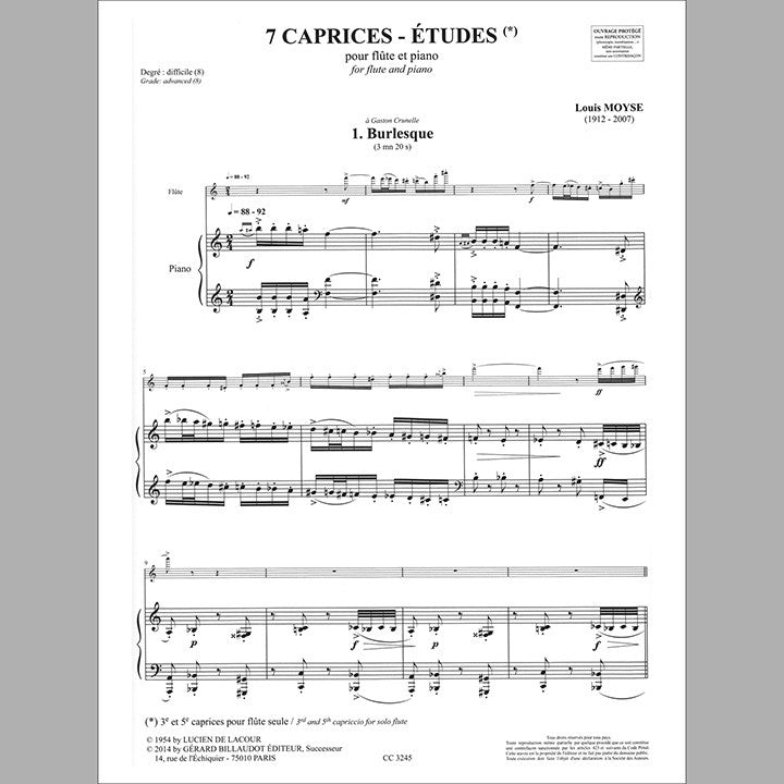 Moyse, L :: 7 Caprices-Etudes