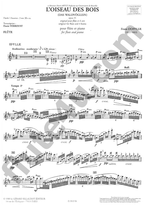 Doppler, F :: L'Oiseau des Bois op. 21 [The Bird of the Forest op. 21]