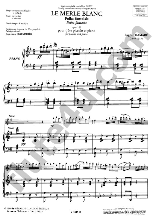 Damare, E :: Le merle blanc op. 161