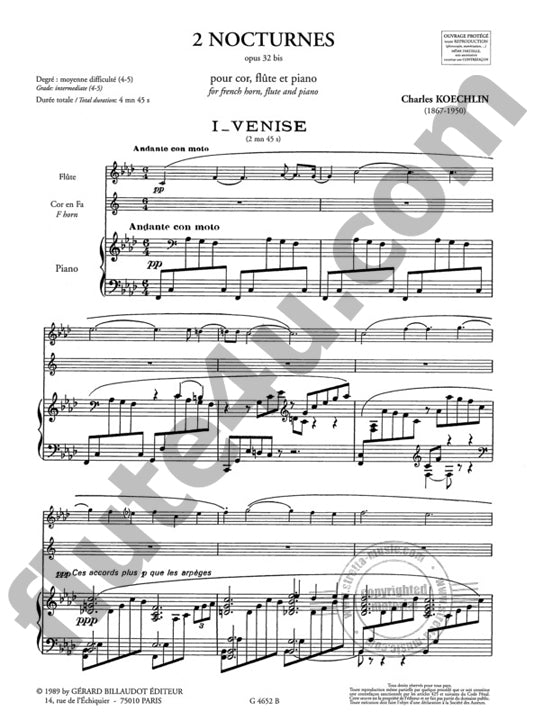Koechlin, C :: 2 nocturnes