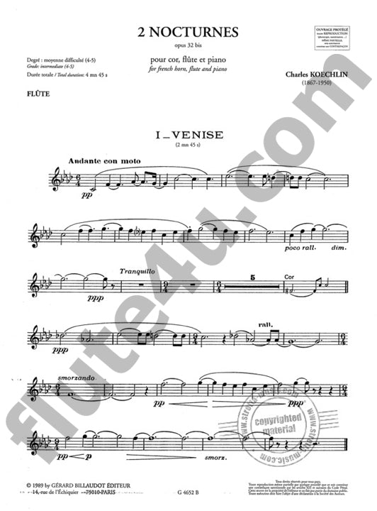 Koechlin, C :: 2 nocturnes