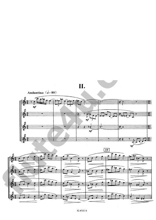 Damase, J-M :: Quatuor de Flutes [Flute Quartet]
