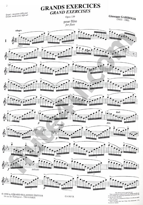 Gariboldi, G :: Grands Exercices op. 139 [Grand Exercises op. 139]