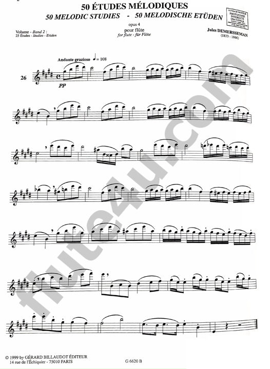 Demersseman, J :: 50 Etudes Melodiques op. 4 Volume 2 [50 Melodic Studies op. 4 Volume 2]
