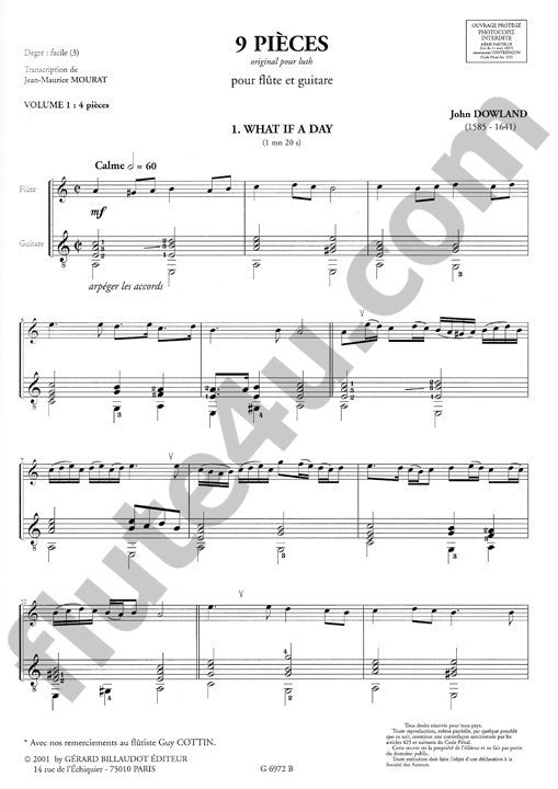 Dowland, J :: 9 Pieces Volume 1: 4 Pieces