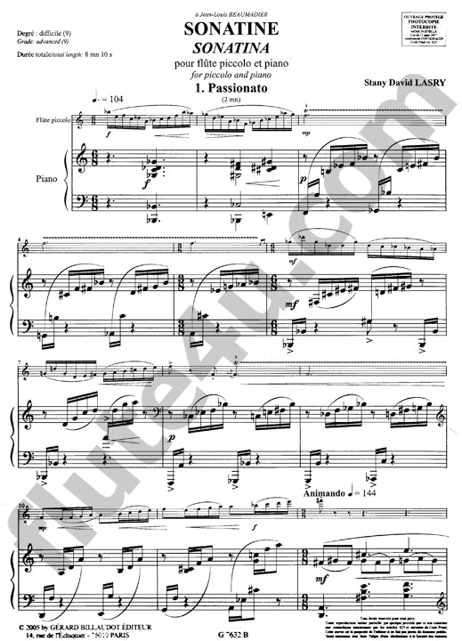 Lasry, SD :: Sonatine [Sonatina]
