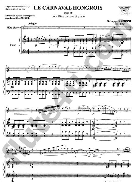 Rabboni, G :: Le Carnaval Hongroise op. 65