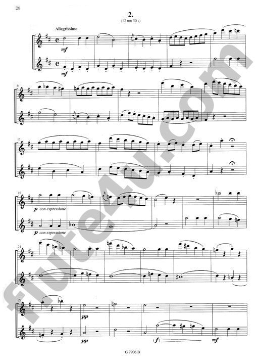 Kuhlau, F :: Trois Duos Concertants op. 10 [Three Concertante Duos op. 10]