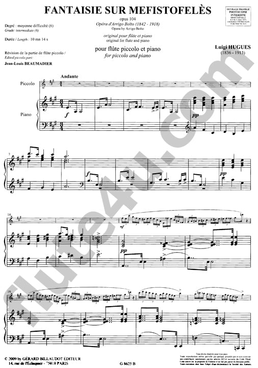 Hugues, L :: Fantaisie sur Mefistofeles opus 104