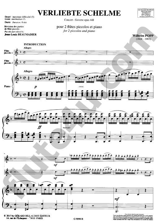 Popp, W :: Verliebte Schelme [Concert - Gavotte opus 448]
