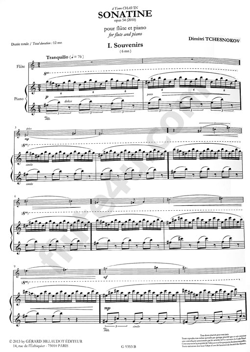 Tchesnokov, D :: Sonatine opus 54