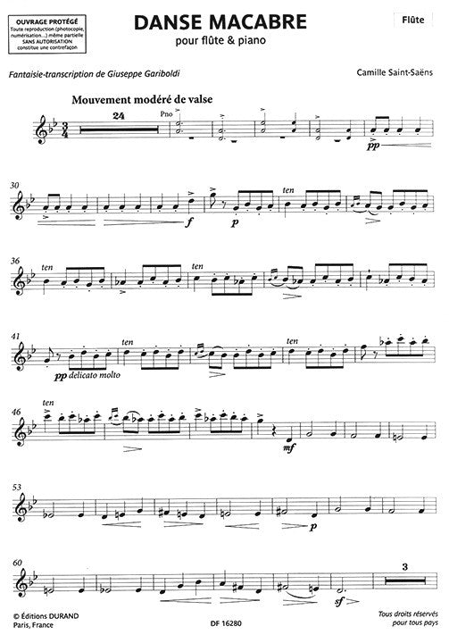 Saint-Saens, C :: Danse Macabre Fantaisie-transcription