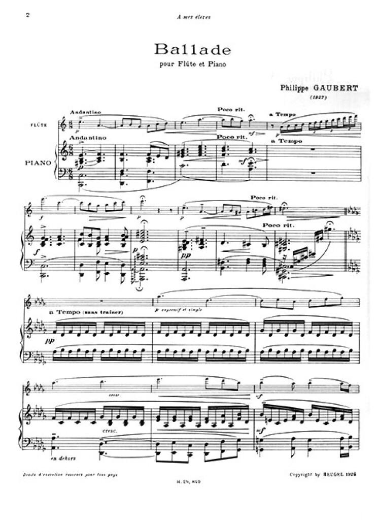 Gaubert, P :: Ballade
