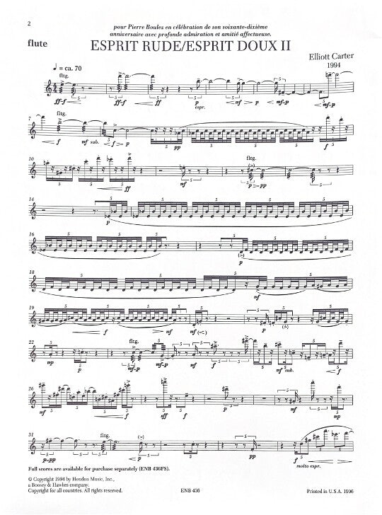 Carter, E :: Esprit Rude/Esprit Doux II [Rough Breathing/Smooth Breathing II]