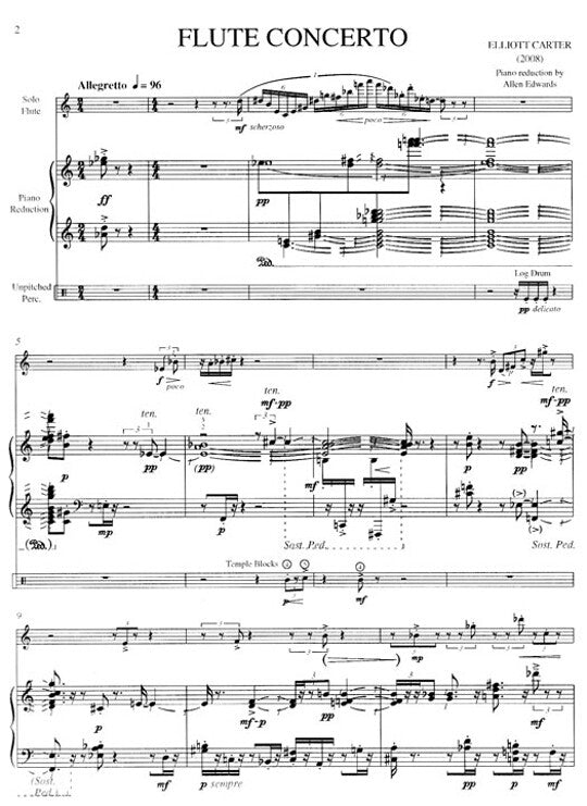 Carter, E :: Flute Concerto