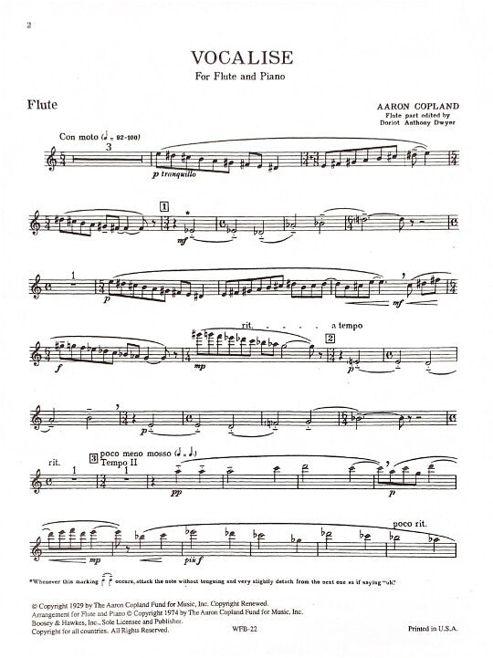 Copland, A :: Vocalise