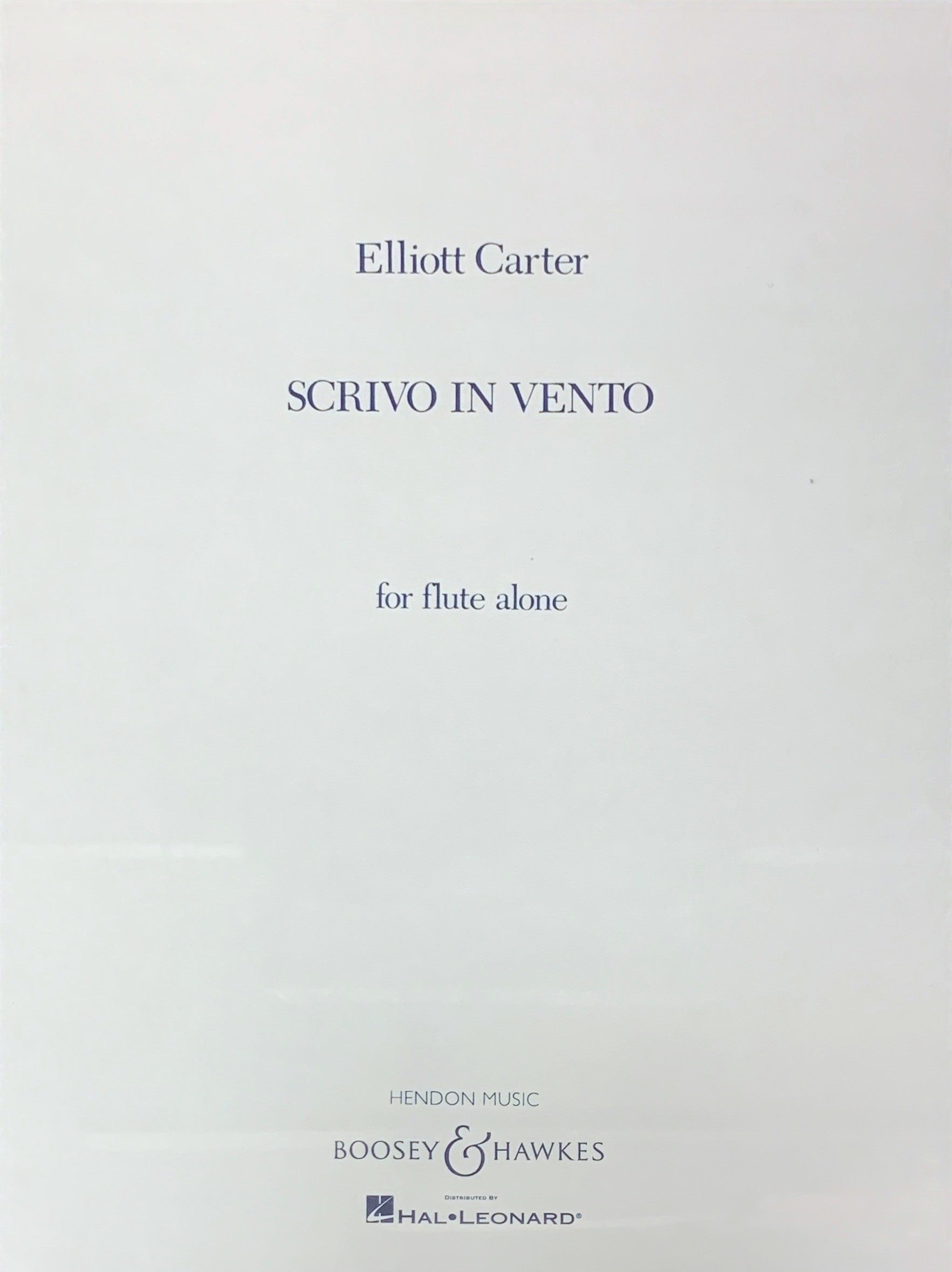Carter, E :: Scrivo in Vento