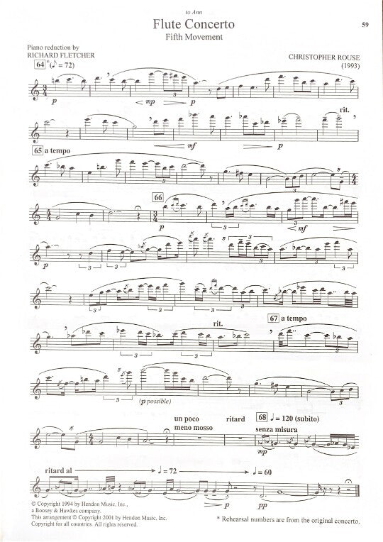 Rouse, C :: Flute Concerto