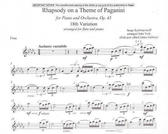 Rachmaninoff, S :: Rhapsody on a theme of Paganini