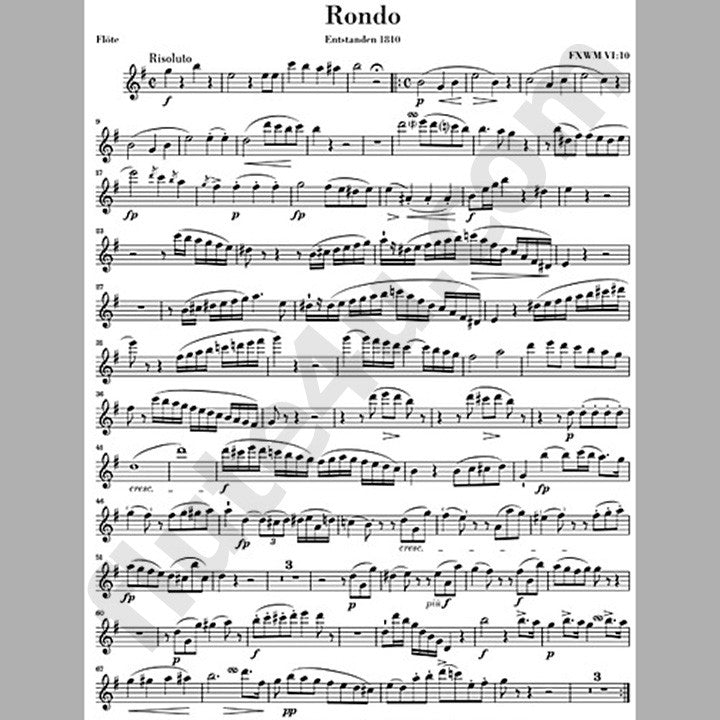 Mozart, FX :: Rondo e-moll fur Flote und Klavier [Rondo in e minor for Flute and Piano]
