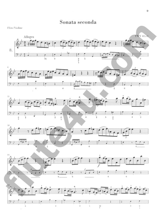 Telemann, GP :: Methodische Sonaten fur Flote oder Violine und Continuo - Band 2 [Methodical Sonatas for Flute or Violin and Continuo - Volume 2]