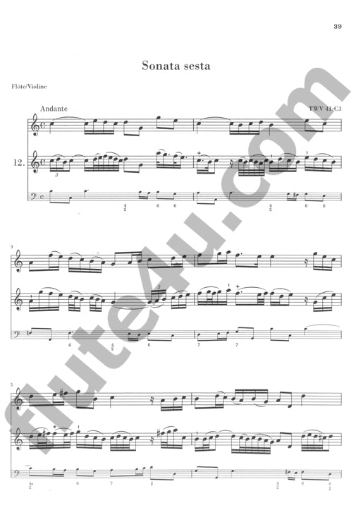 Telemann, GP :: Methodische Sonaten fur Flote oder Violine und Continuo - Band 2 [Methodical Sonatas for Flute or Violin and Continuo - Volume 2]