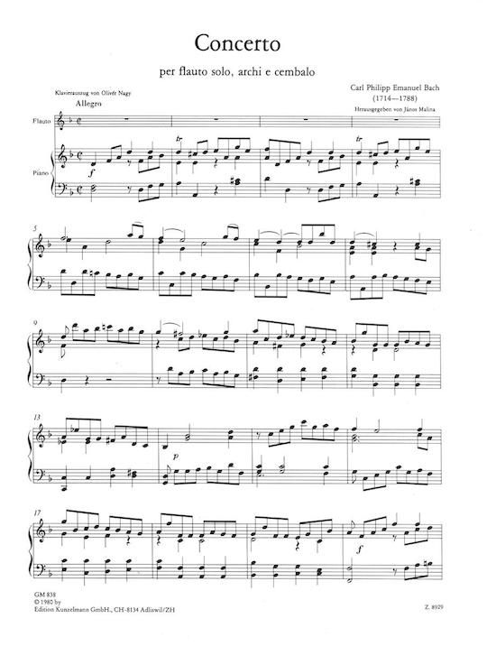 Bach, CPE :: Konzert d moll [Concerto in d minor]