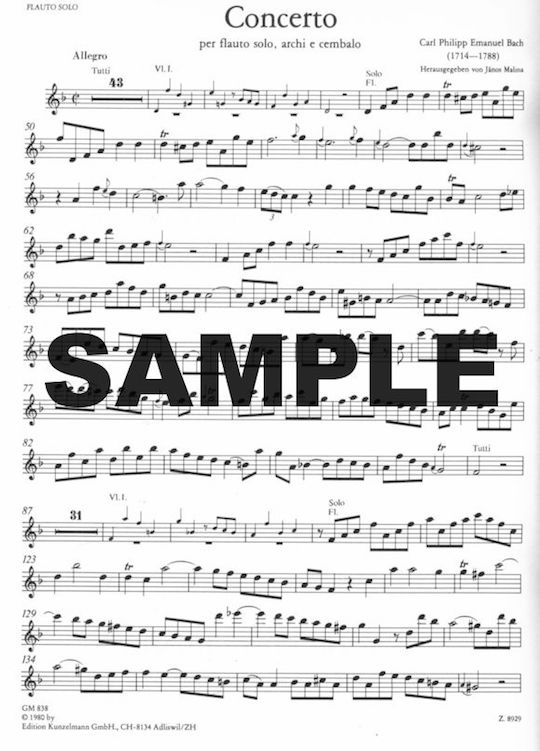 Bach, CPE :: Konzert d moll [Concerto in d minor]