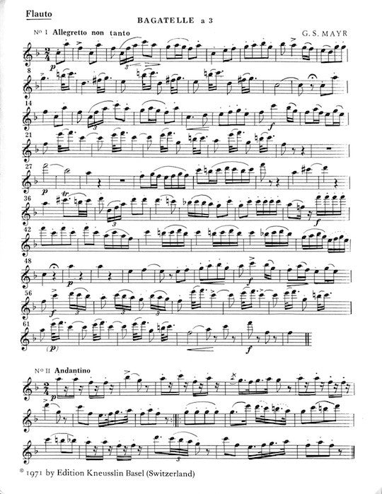 Mayr, GS :: 12 Bagatelle a 3 [12 Bagatelles for 3]