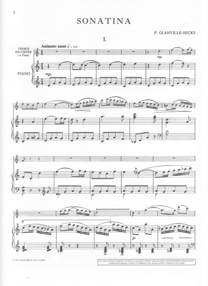 Glanville-Hicks, P :: Sonatina