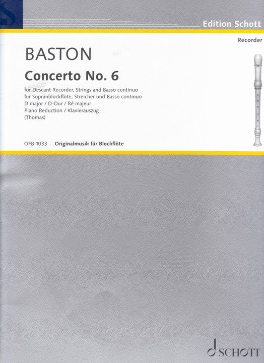 Baston, J :: Concerto No. 6 in D Major