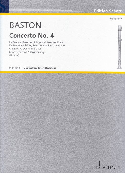 Baston, J :: Concerto No. 4 in G Major