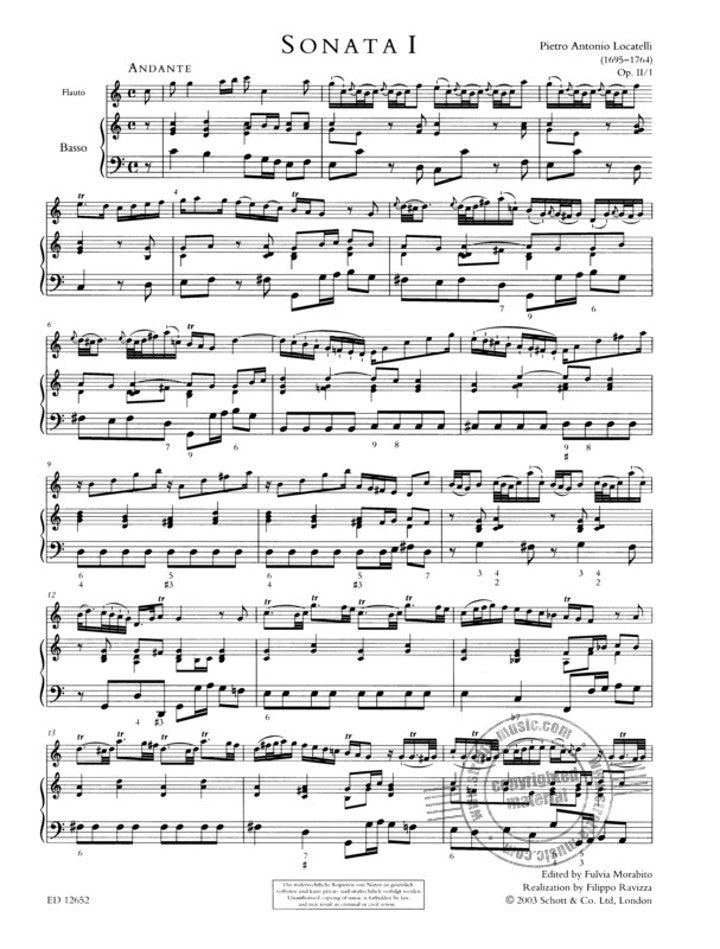 Locatelli, PA :: Dodici Sonate [Twelve Sonatas] op. 2: Volume 1 (Nos. 1-6)