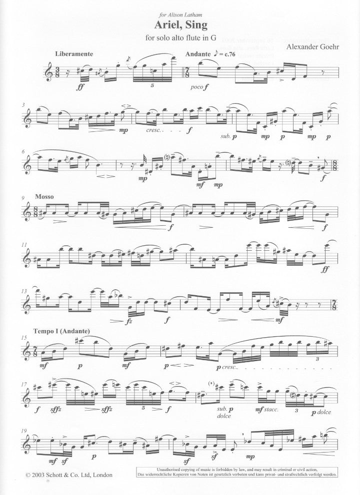 Goehr, A :: Ariel, Sing