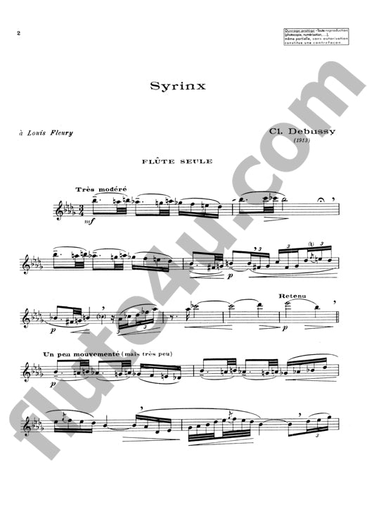 Debussy, C :: Pour la flute