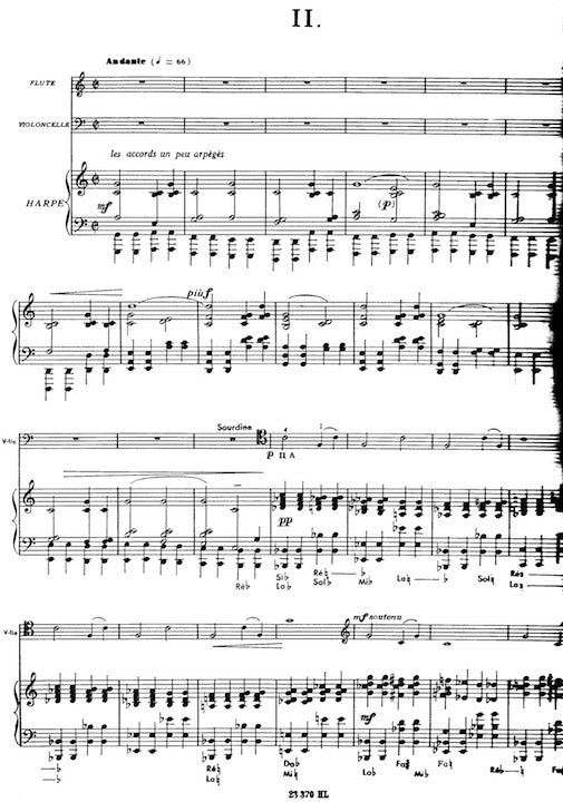 Damase, J-M :: Trio pour Flute, Harpe et Violoncelle