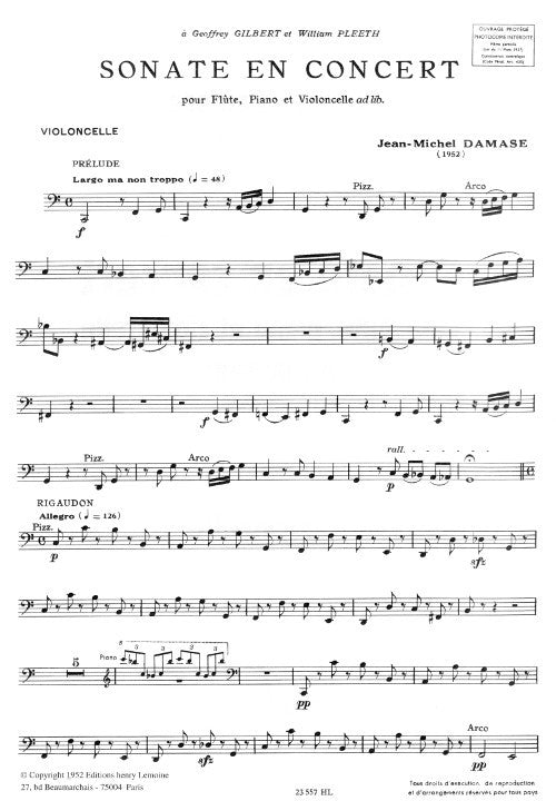 Damase, J-M :: Sonate en Concert [Sonata in Concert]