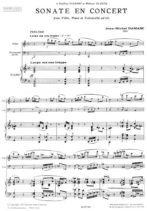 Damase, J-M :: Sonate en Concert [Sonata in Concert]
