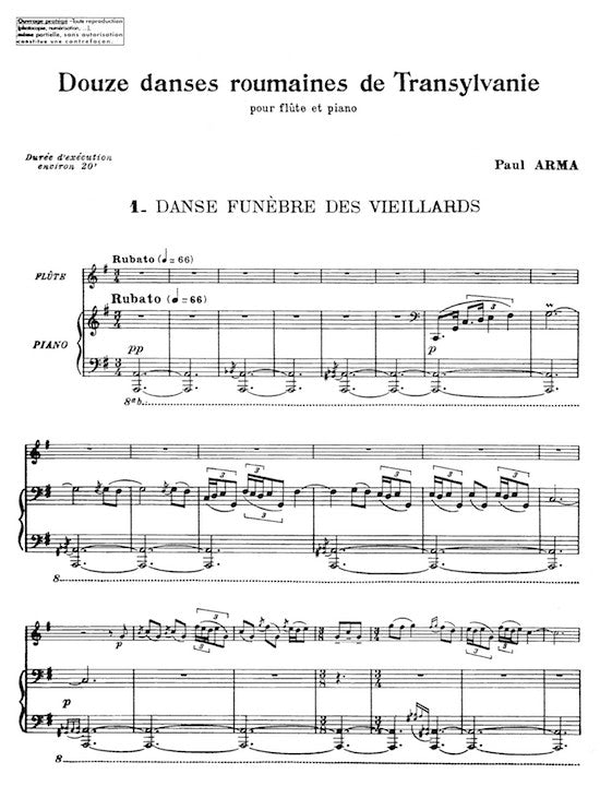 Arma, P :: 12 danses roumaines de Transylvanie
