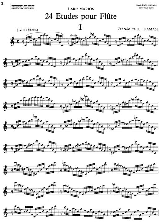Damase, J-M :: 24 etudes pour flute